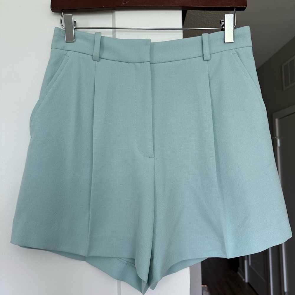 Zara Women's High Waist Light Blue Shorts